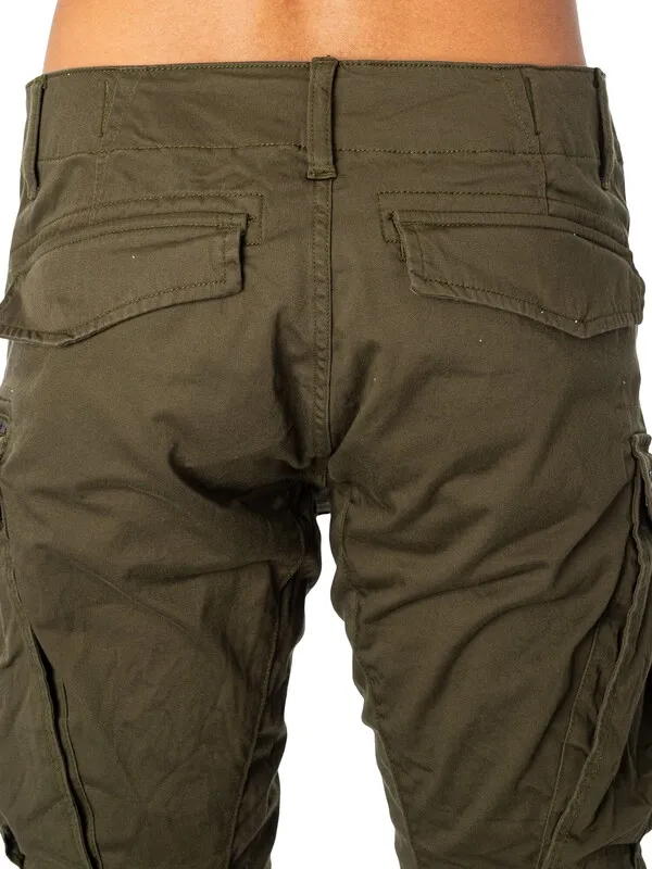 G-Star RAW Rovic Zip 3D Straight Tapered Cargos - Dark Bronze Green