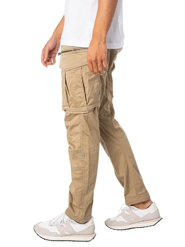 G-Star RAW Rovic Zip 3D Straight Tapered Cargos - Dune