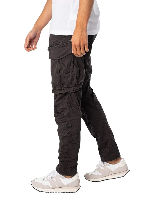 G-Star RAW Rovic Zip 3D Straight Tapered Cargos - Raven