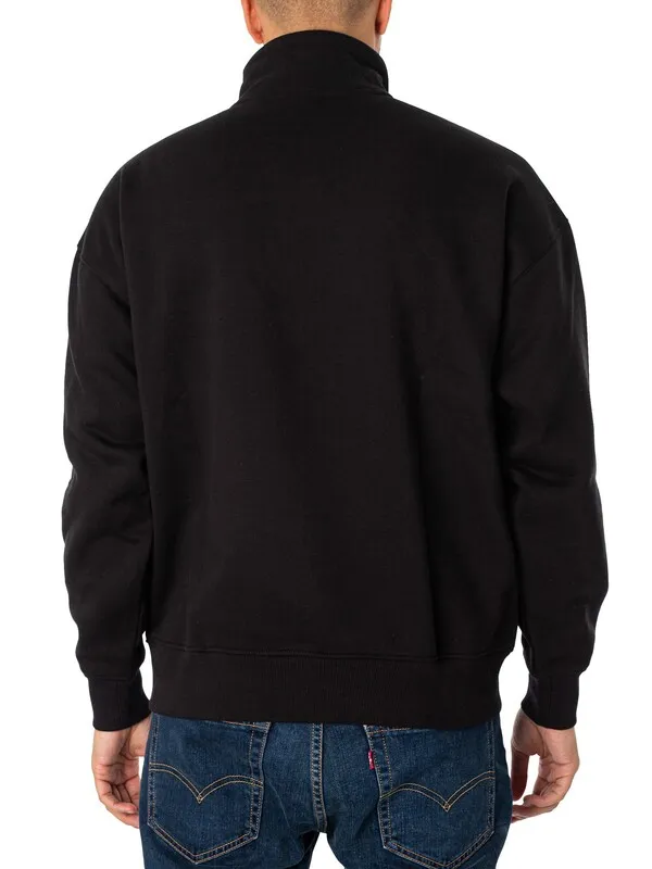 G-Star RAW Skipper Loose Fit 1/4 Zip Sweatshirt - Dark Black