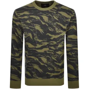 G Star Raw Tiger Camo Sweatshirt Green