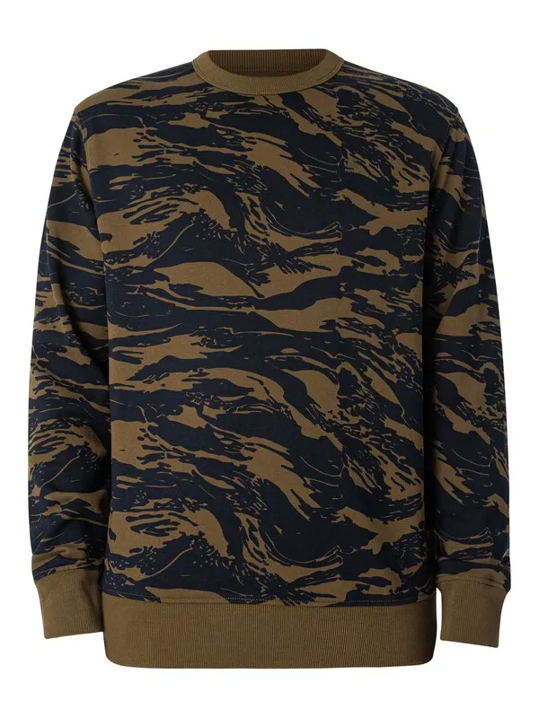 G-Star RAW Tiger Camo Sweatshirt - Shadow Olive