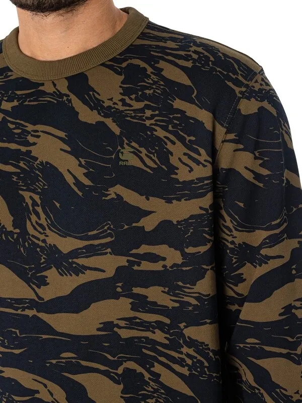 G-Star RAW Tiger Camo Sweatshirt - Shadow Olive