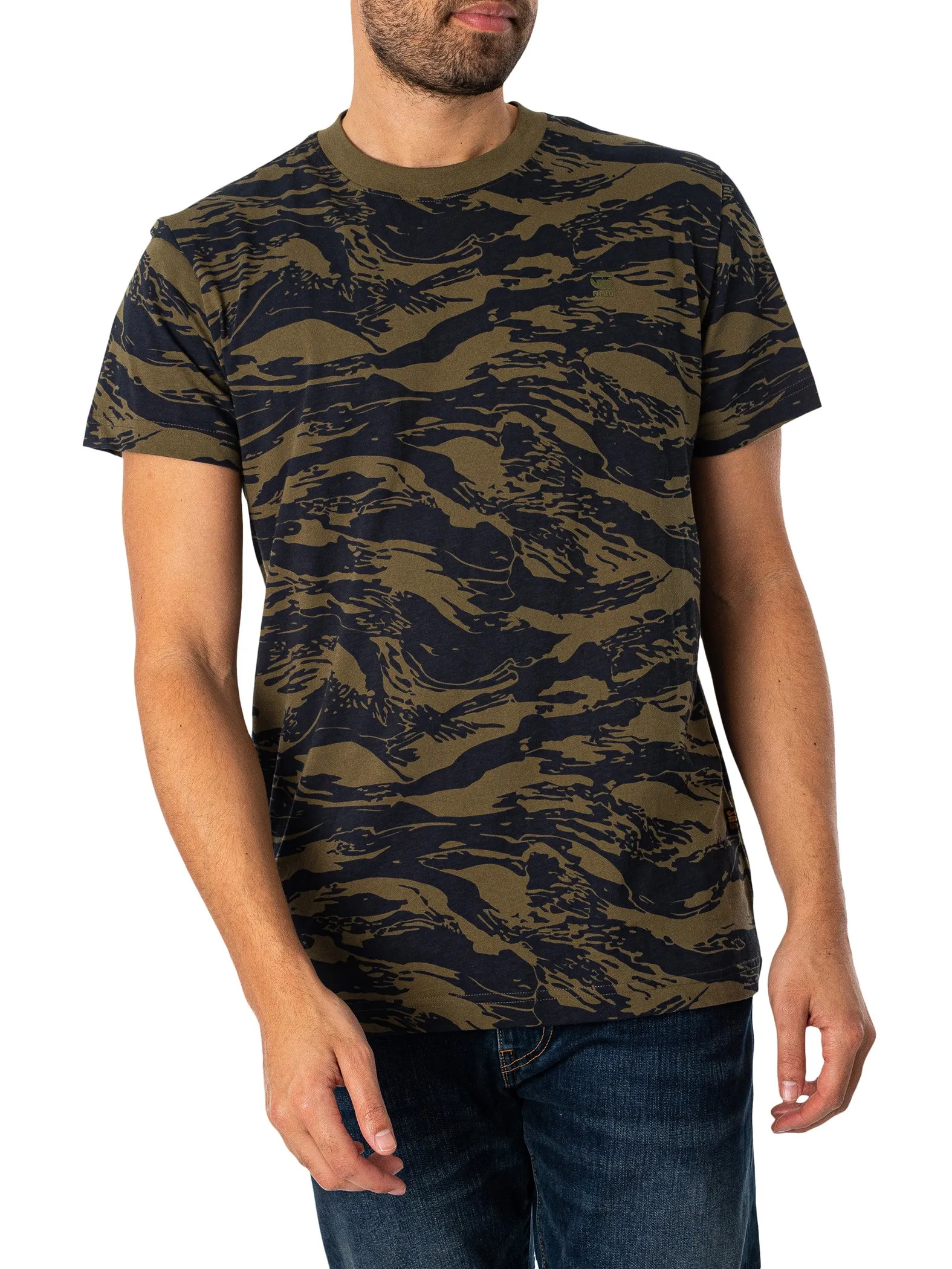 G-Star RAW Tiger Camo T-Shirt - Shadow Olive