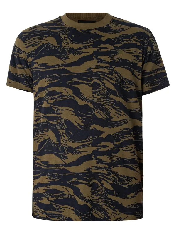 G-Star RAW Tiger Camo T-Shirt - Shadow Olive