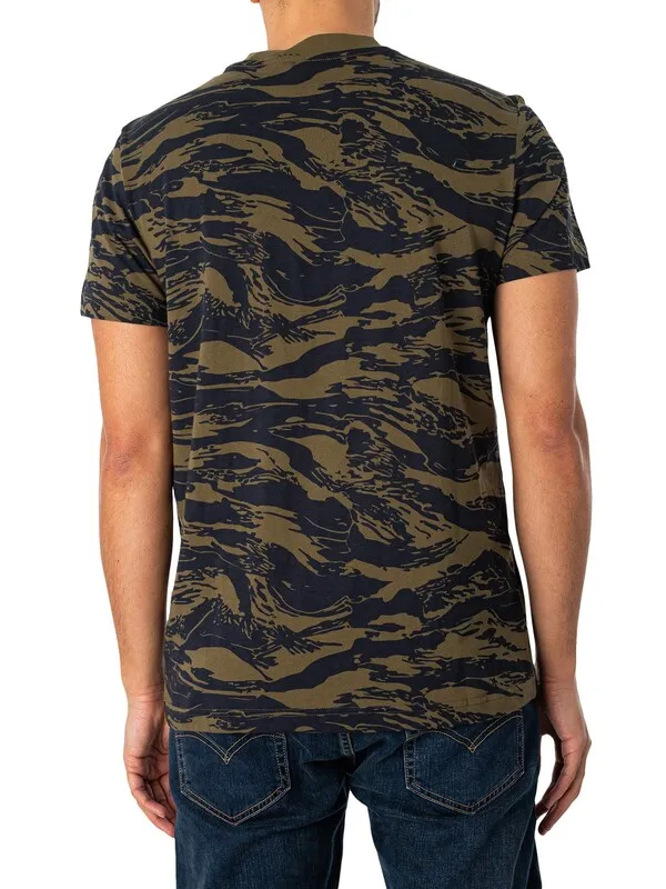 G-Star RAW Tiger Camo T-Shirt - Shadow Olive