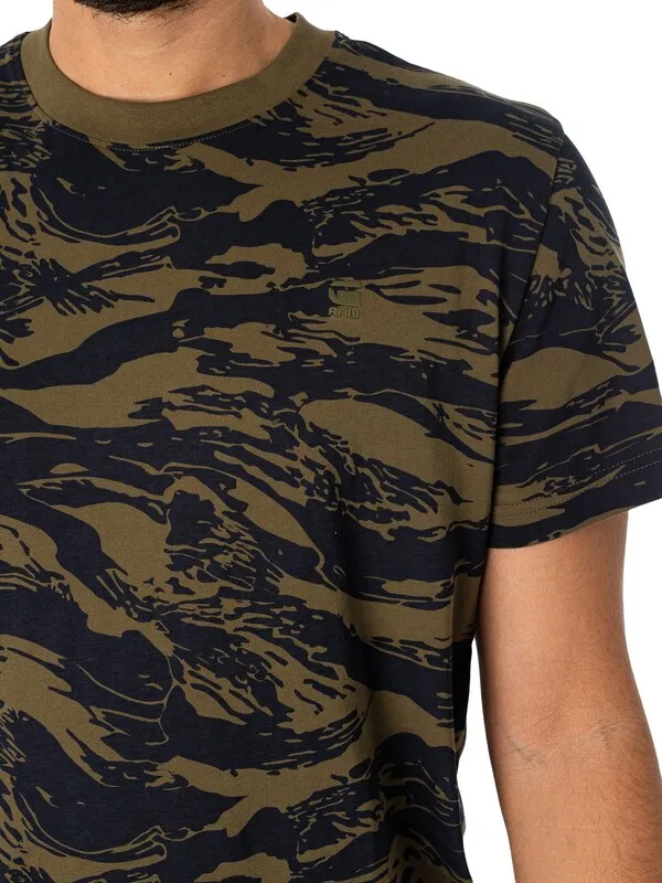 G-Star RAW Tiger Camo T-Shirt - Shadow Olive