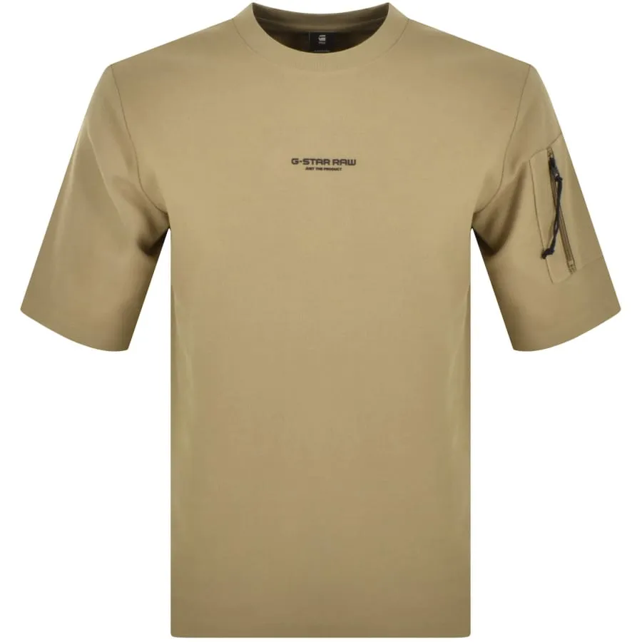 G Star Raw Tweeter Half Sleeve T Shirt Khaki