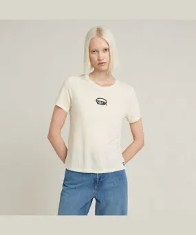 G-Star RAW Women Small Center Logo Top White Size M