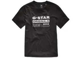 G Star Raw Womens Originals Label Regular T Shirt Black