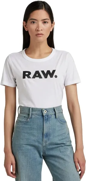 G-STAR RAW Women's Raw Graphic Logo Slim Fit T-Shirt