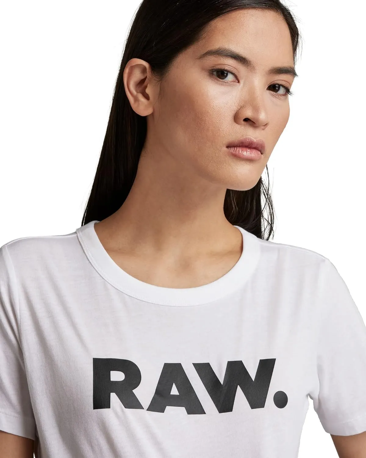 G-STAR RAW Women's Raw Graphic Logo Slim Fit T-Shirt