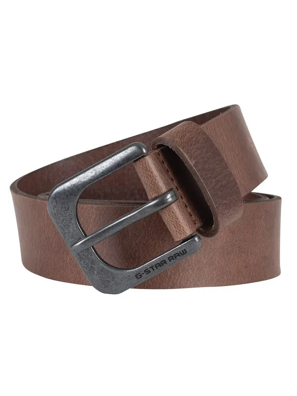 G-Star RAW Zed Belt - Dark Brown/Black Metal