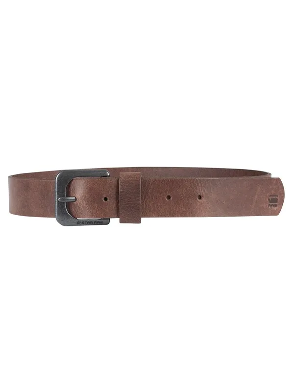 G-Star RAW Zed Belt - Dark Brown/Black Metal