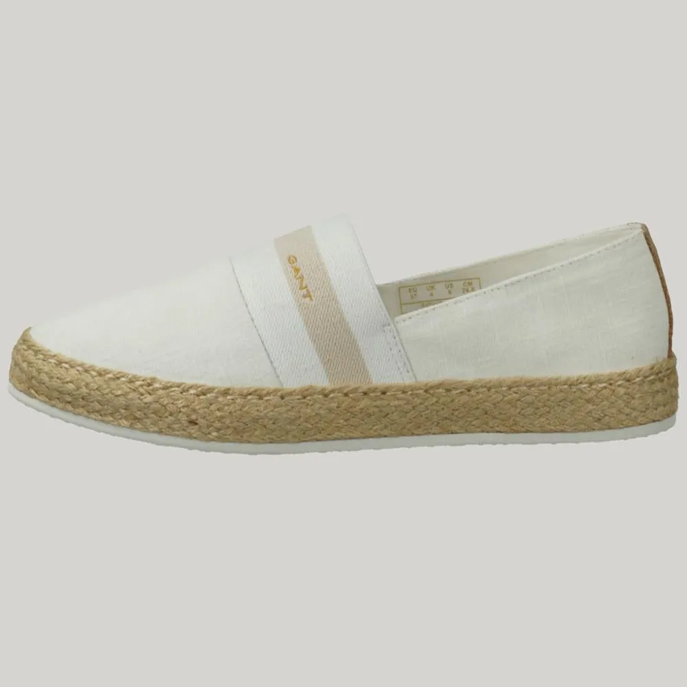 Gant Footwear  Women's Raffiaville Espadrille White M