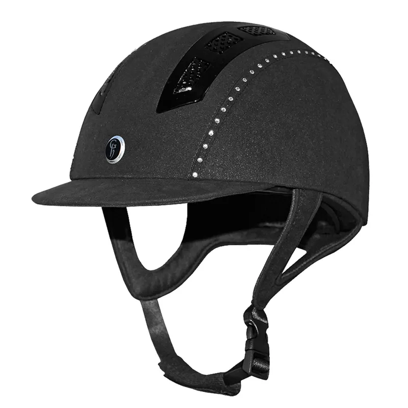 Gatehouse Chelsea Air Flow Pro Suedette Crystal Riding Hat - Black