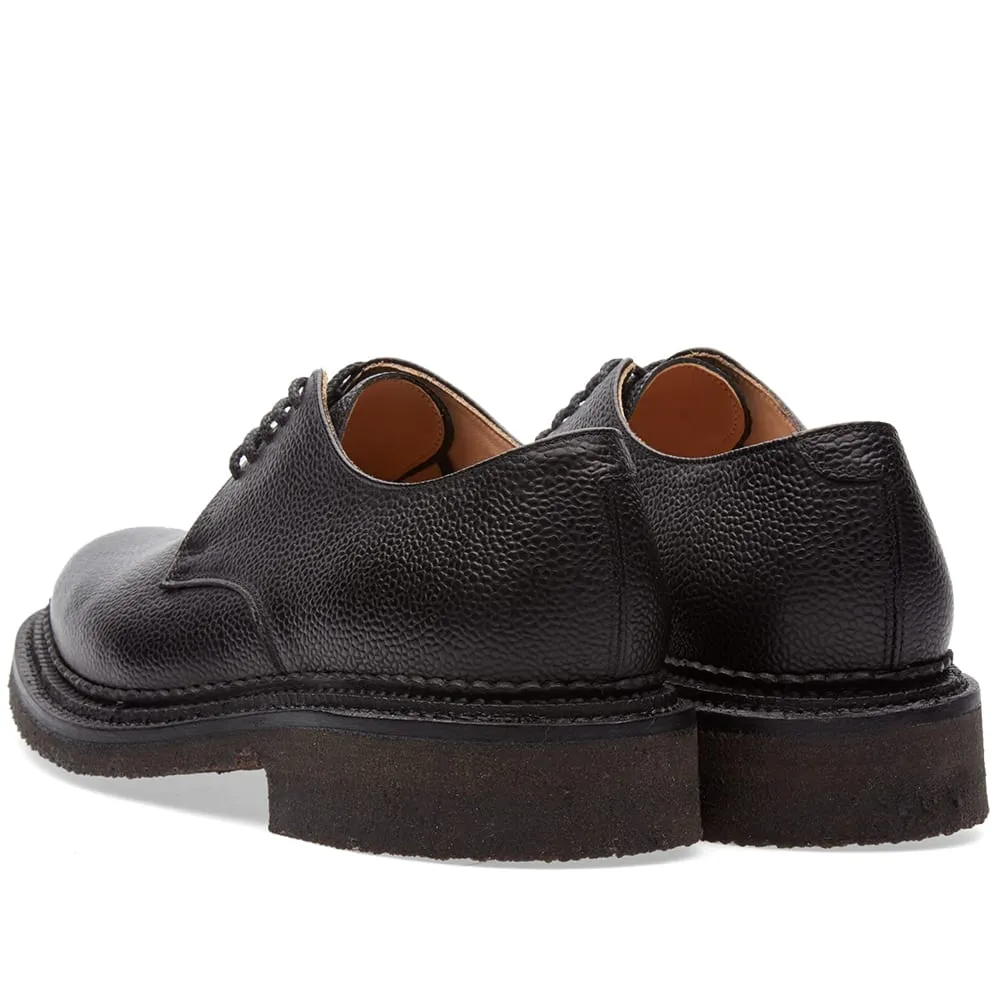 Grenson x Nick Wooster NW2 Crepe Sole Derby ShoeBlack Grain