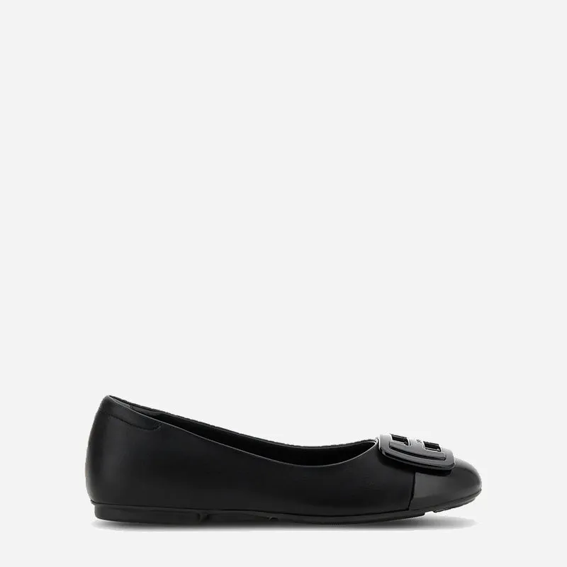 Hogan Ballerine Placca Verniciata Nero