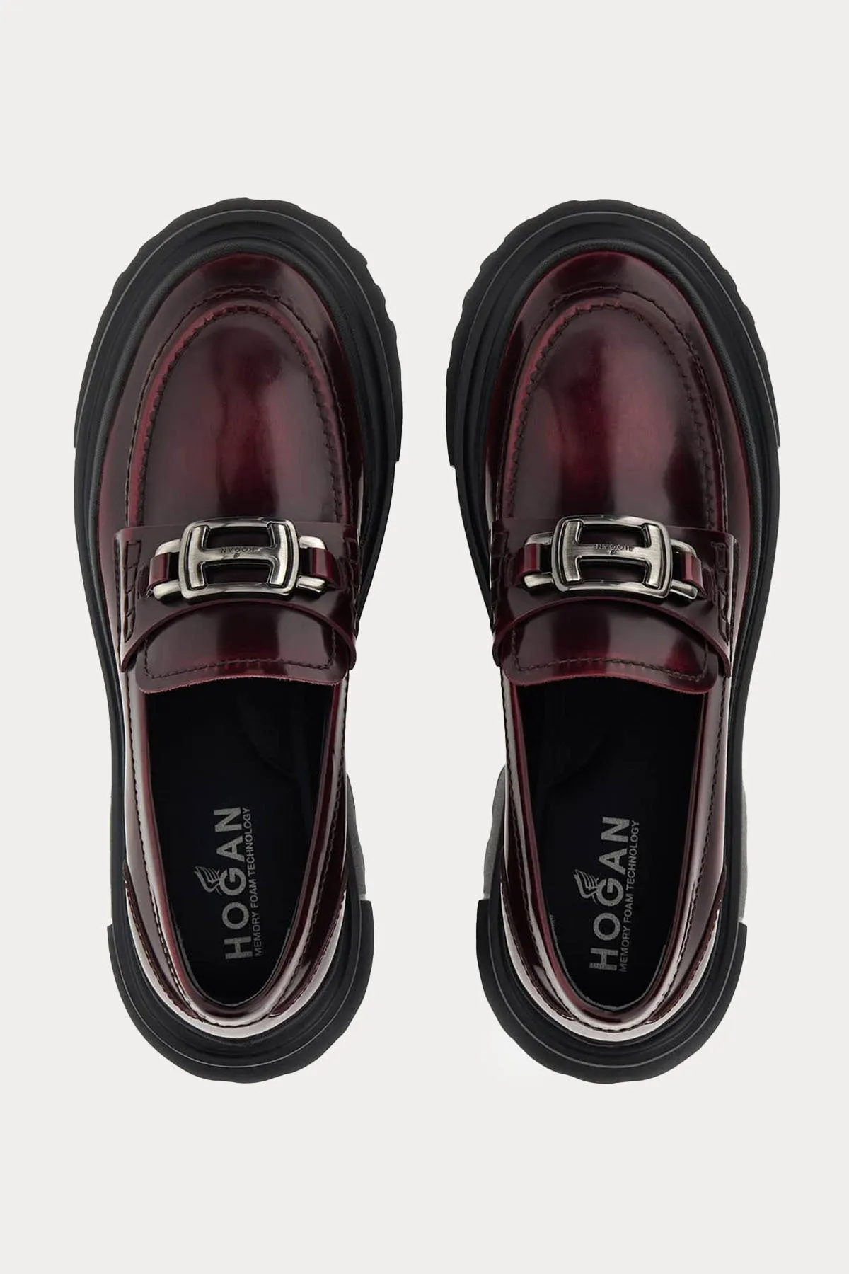 Hogan H629 Metal Tokal Deri Loafer Ayakkab