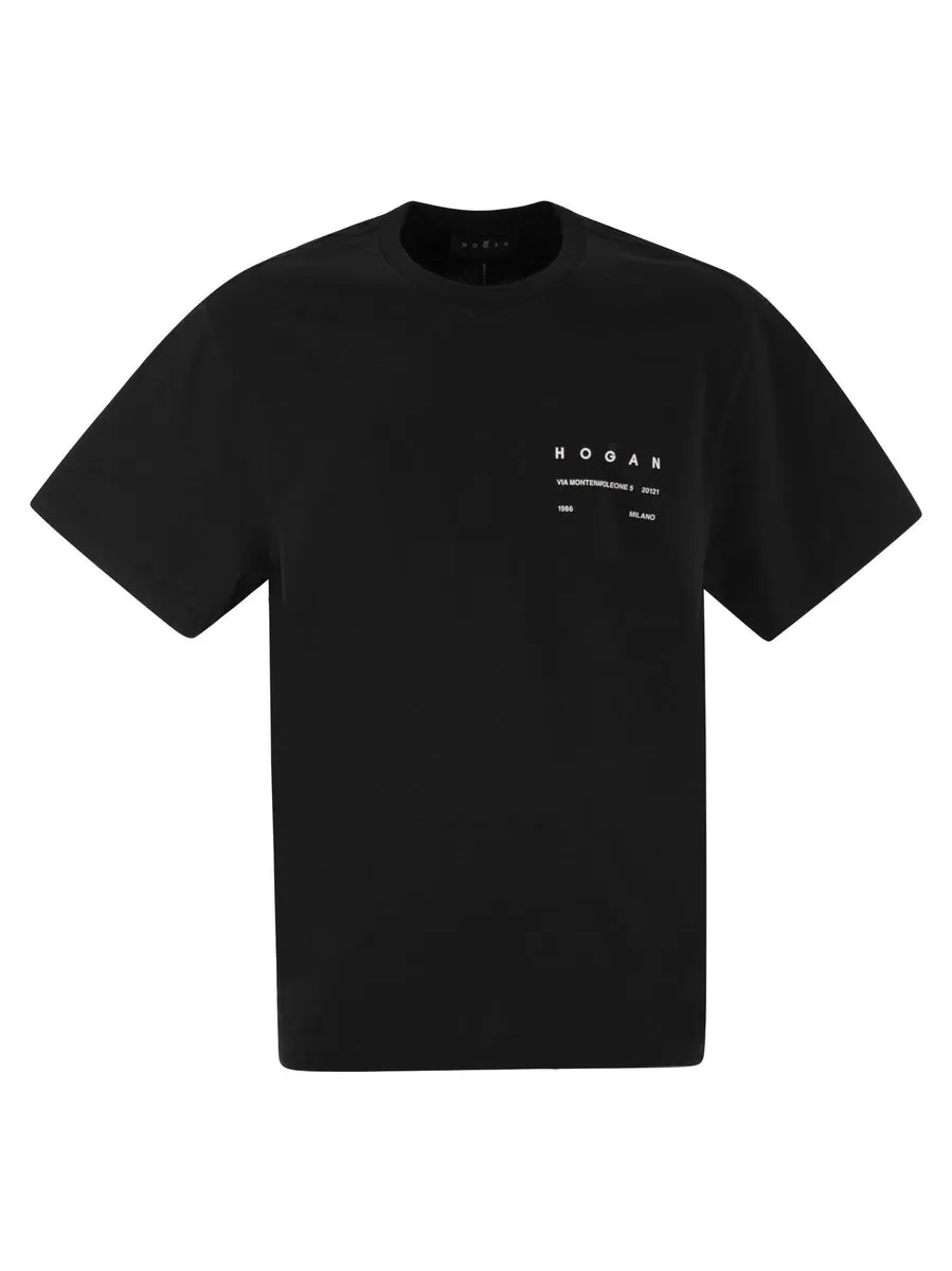 Hogan    Hogan Crew Neck T Shirt With Lettering