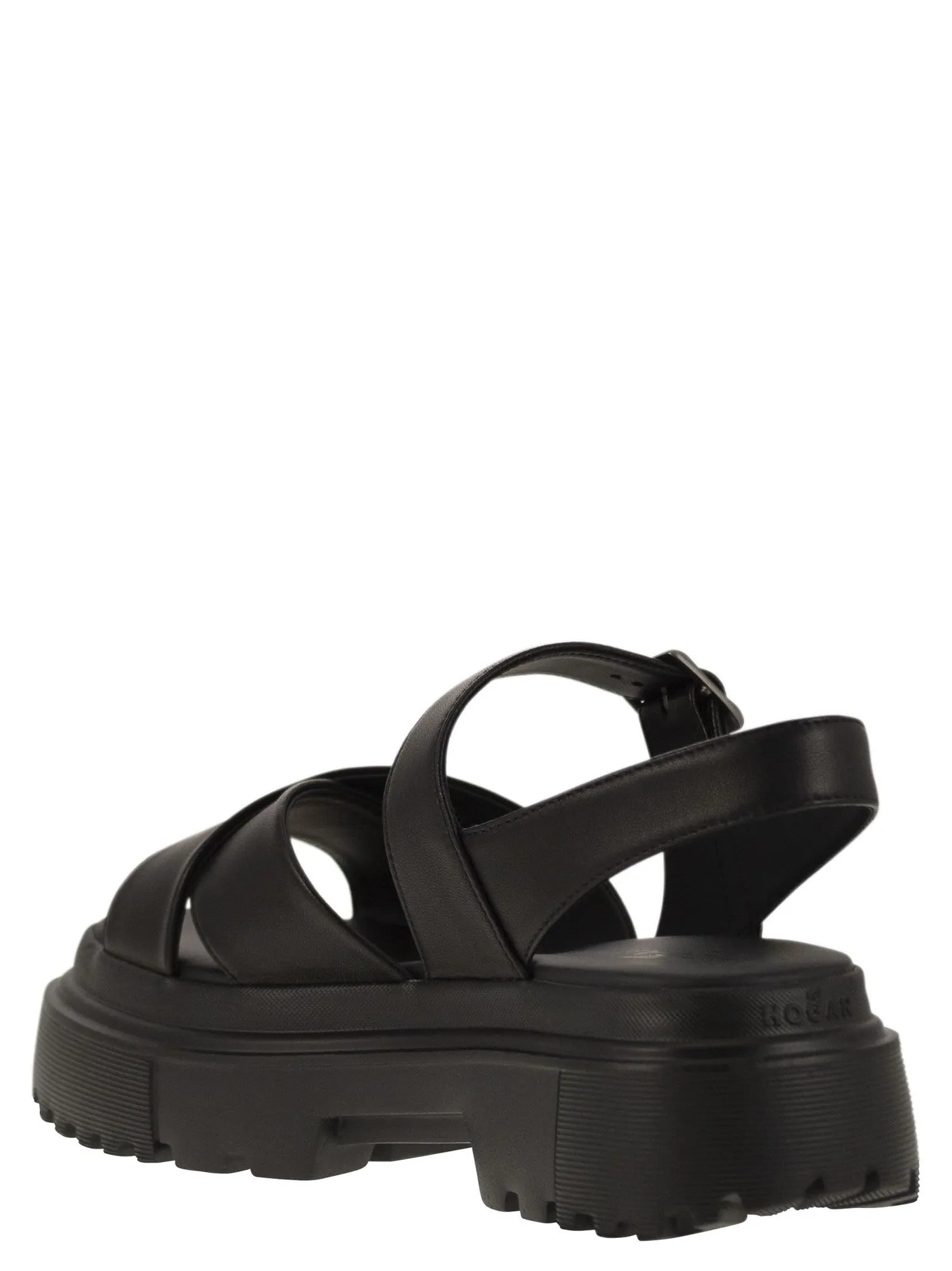 Hogan    Hogan Leather Sandal With Midsole