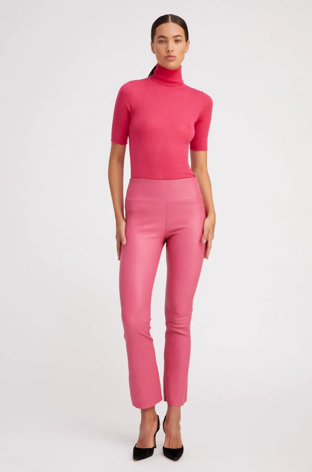 Hot Pink Cashmere Turtleneck