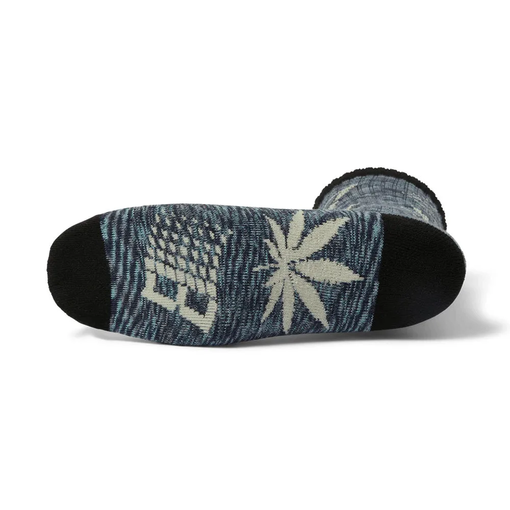 HUF X BRONZE56K PLANTLIFE MARLED SOCK // BLACK