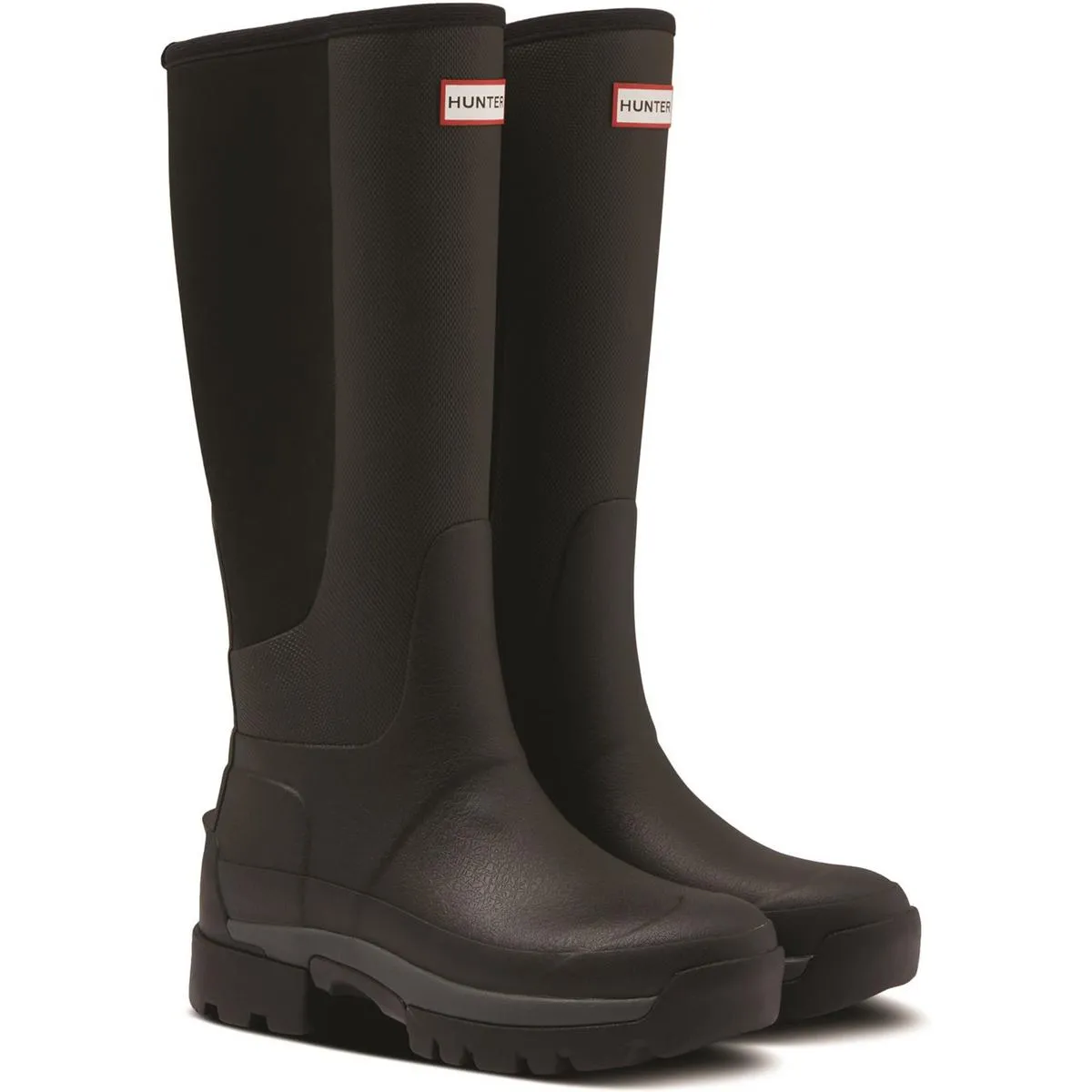 Hunter Balmoral Hybrid Tall Wellingtons Black