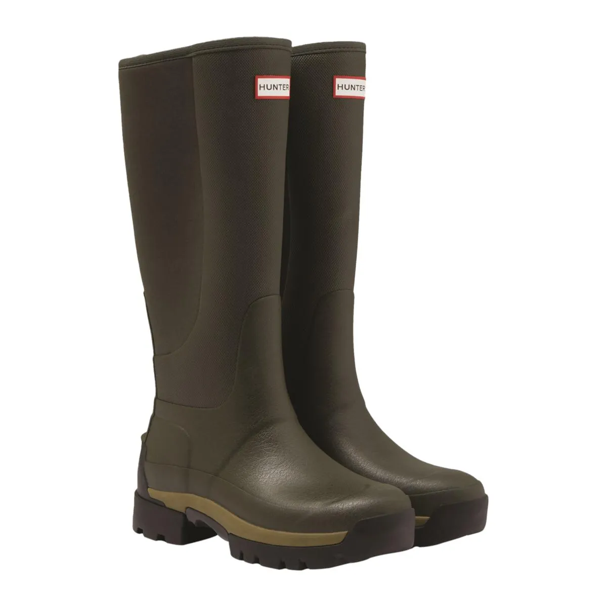 Hunter Balmoral Hybrid Tall Wellingtons Olive