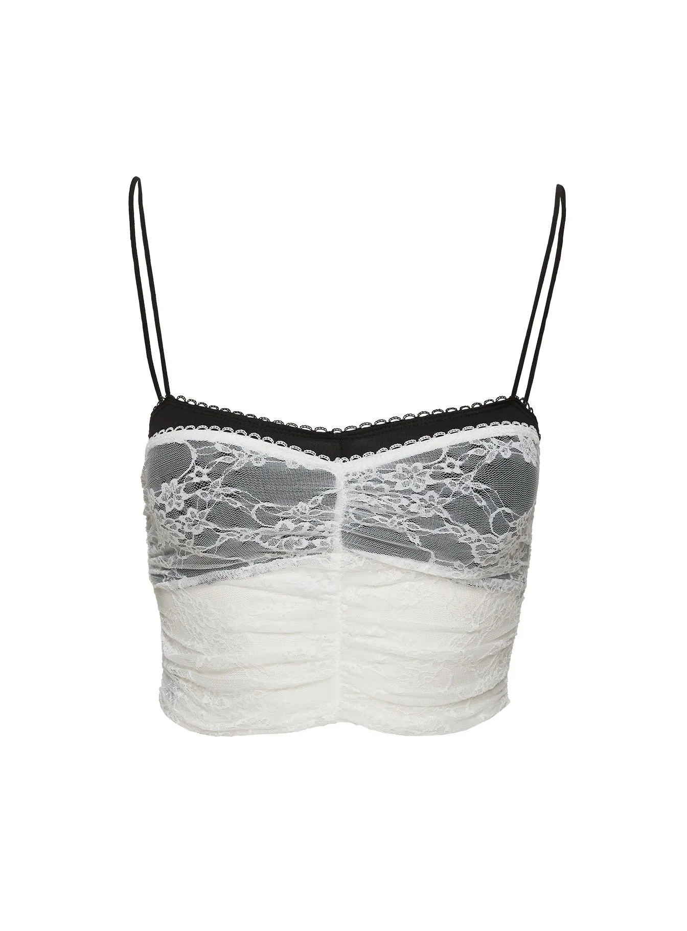 Jedidiah Lace Top White / Black