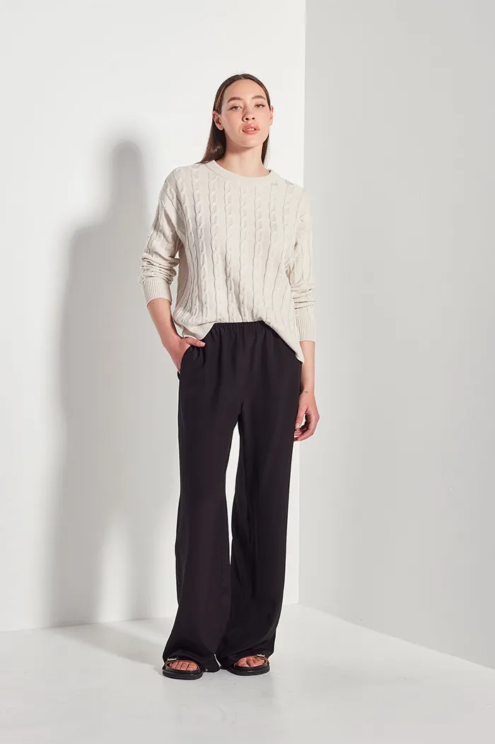 Juliette Hogan Black Luxe Crepe Loli Pant