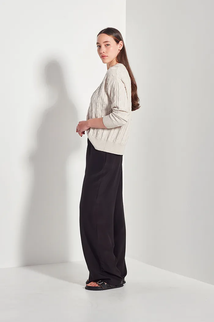 Juliette Hogan Black Luxe Crepe Loli Pant