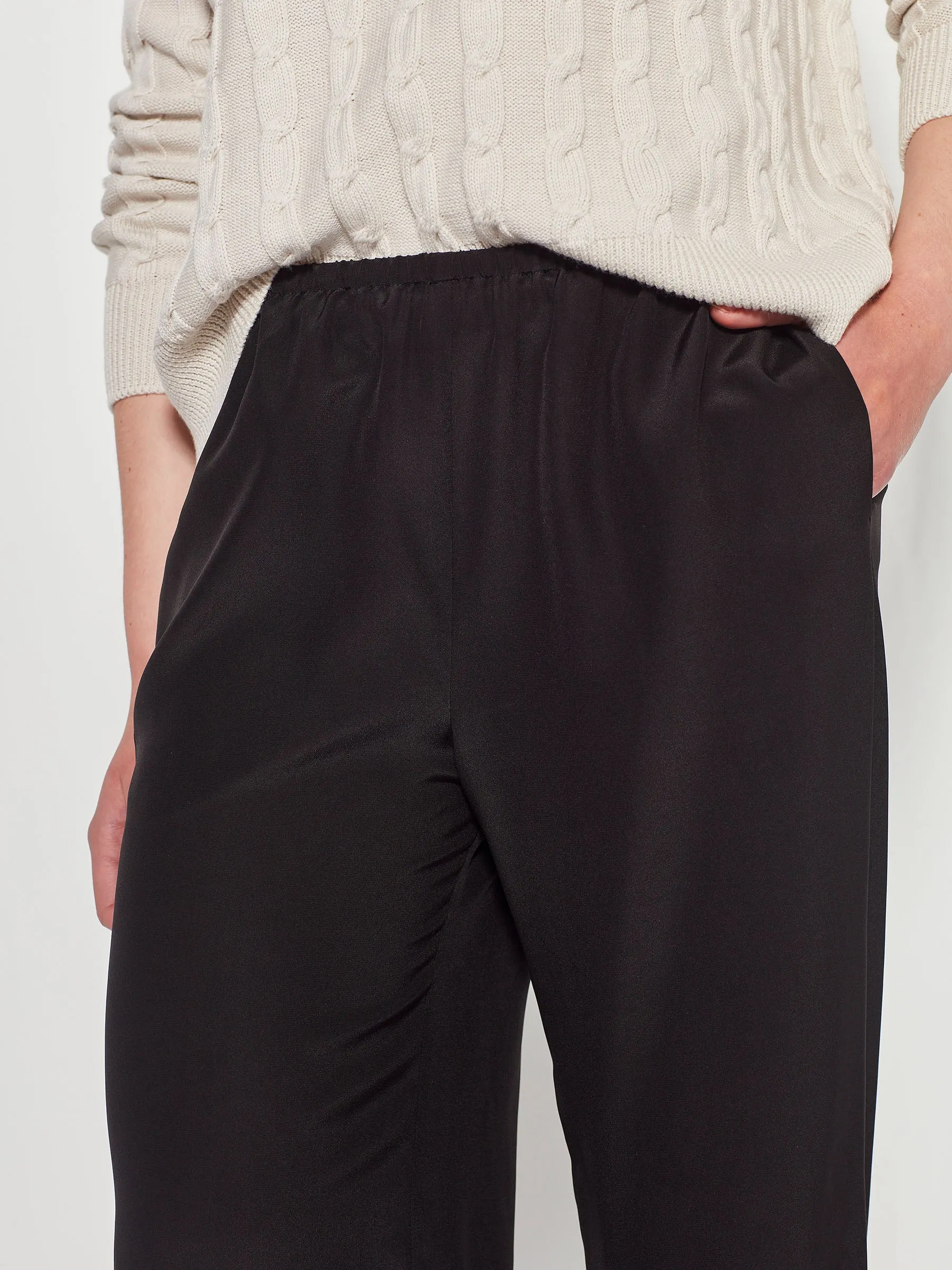 Juliette Hogan Black Luxe Crepe Loli Pant