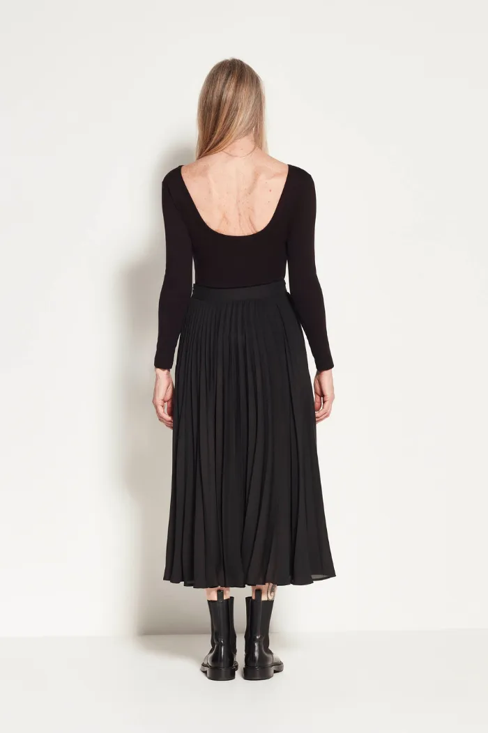 Juliette Hogan Black Posey Pleat Skirt