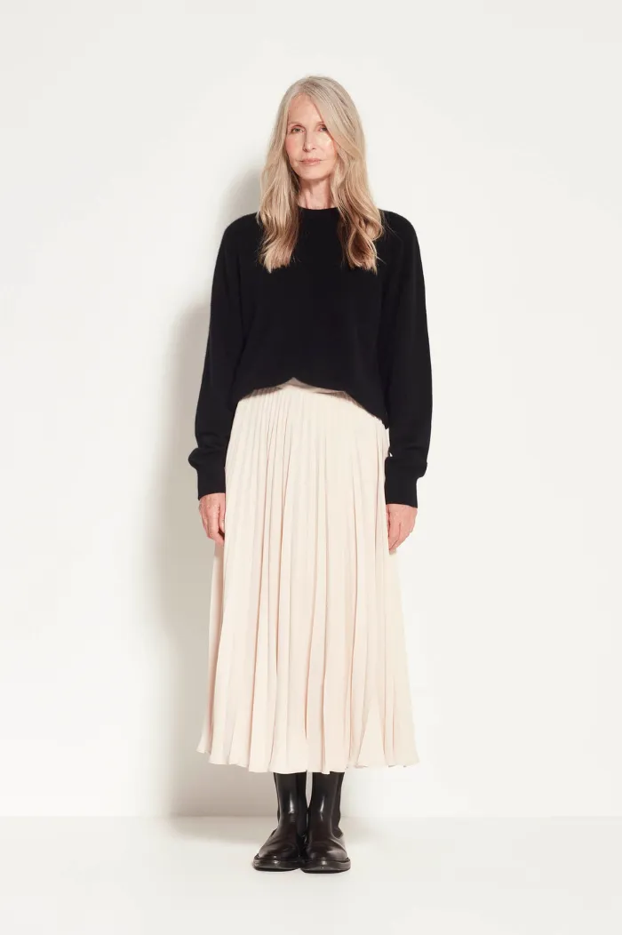 Juliette Hogan Ecru Posey Pleat Skirt