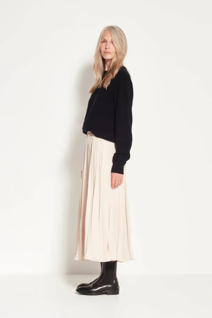 Juliette Hogan Ecru Posey Pleat Skirt