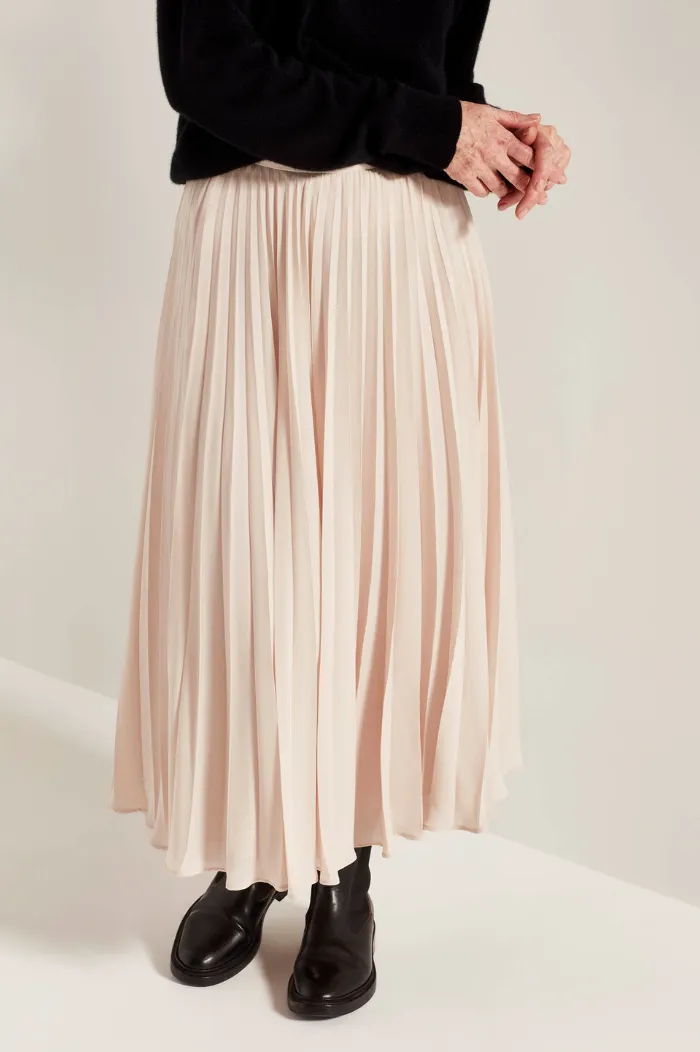 Juliette Hogan Ecru Posey Pleat Skirt