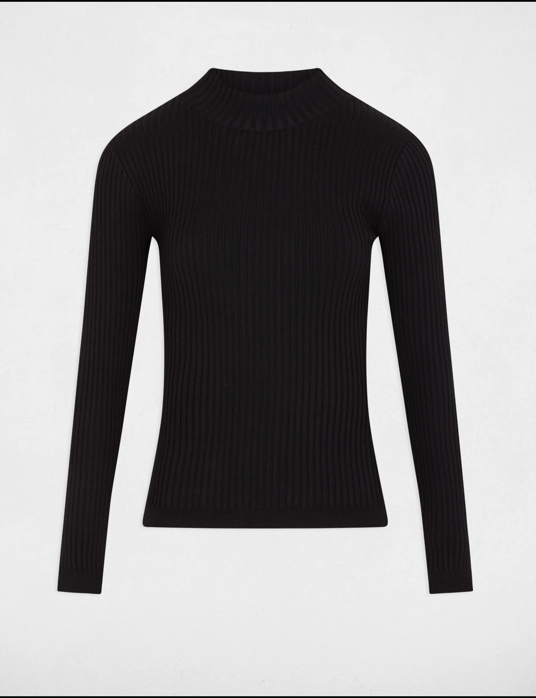 Jumper high collar laced back black women