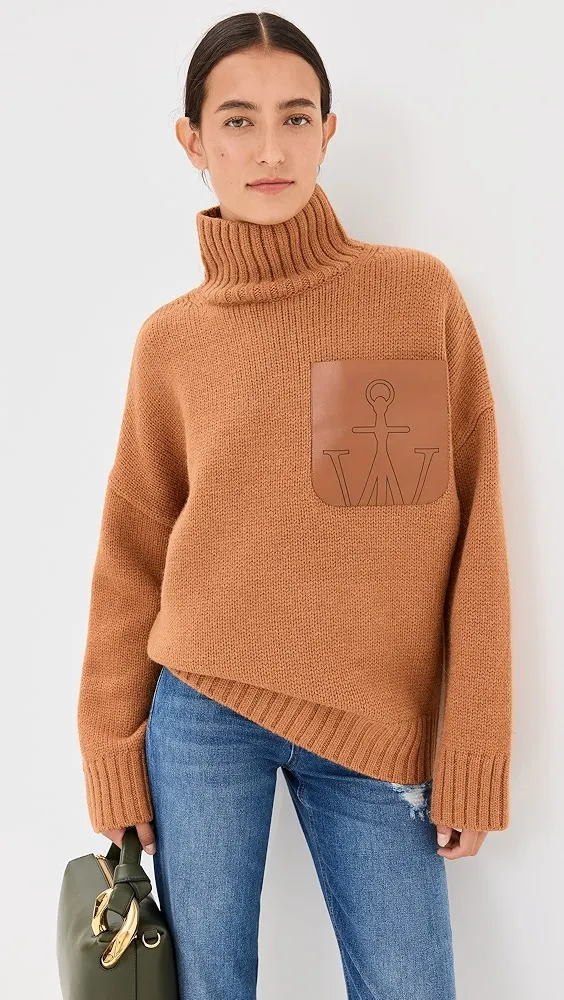 JW Anderson   Leather Patch Pocket Sweater 