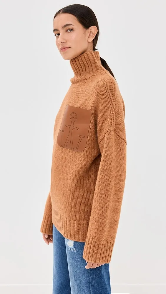 JW Anderson   Leather Patch Pocket Sweater 