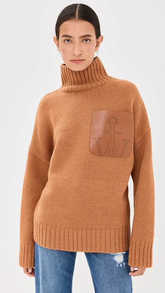 JW Anderson   Leather Patch Pocket Sweater 