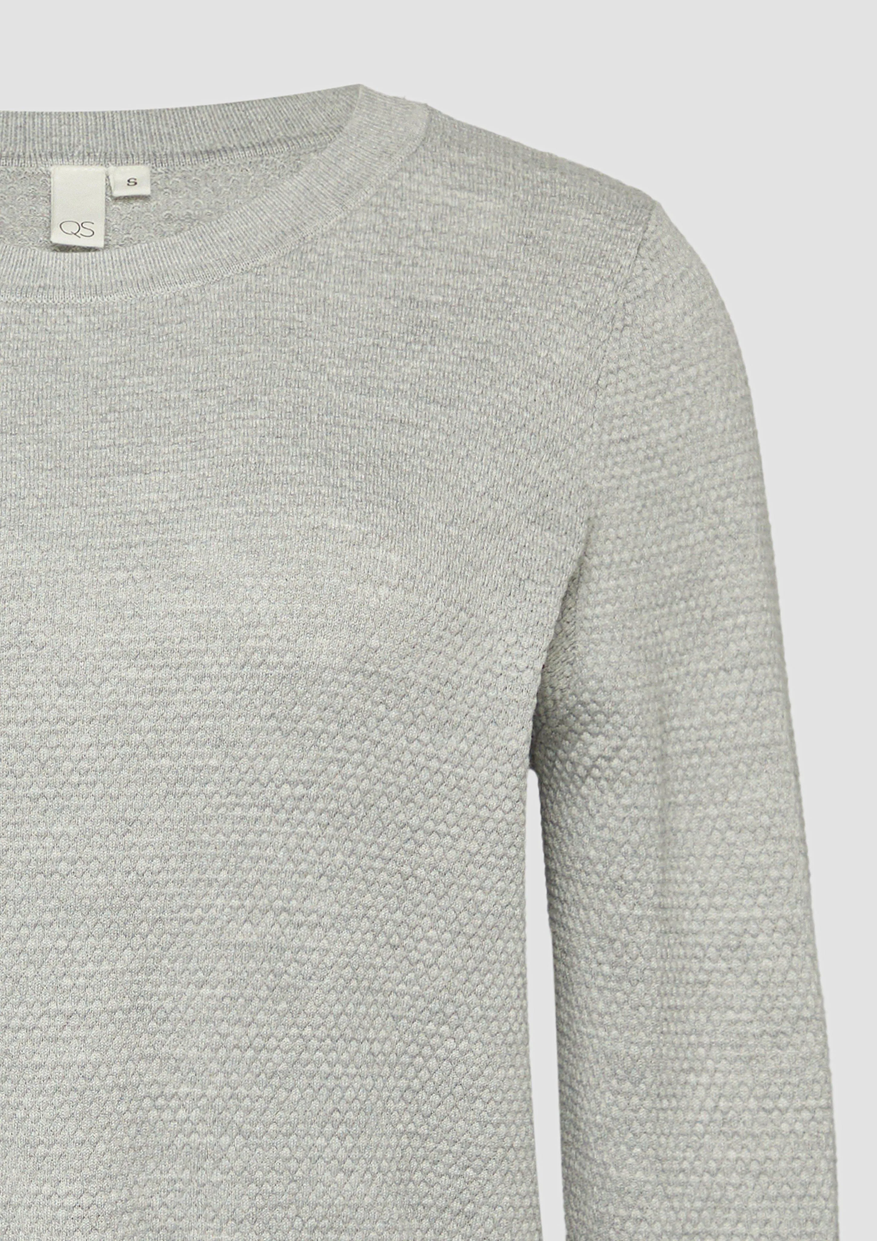 Knitted textured jumper in blended viscose