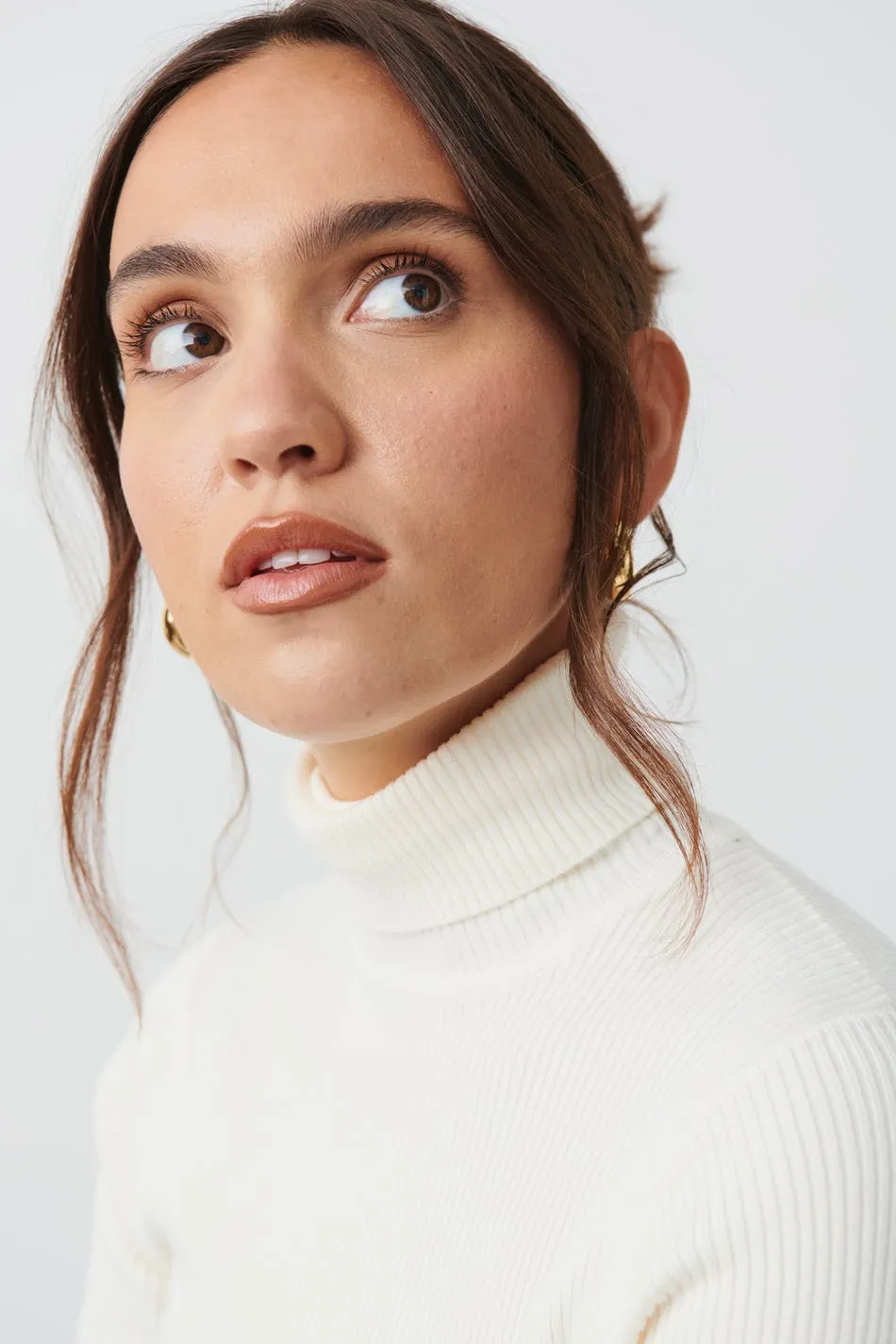 Knitted turtleneck top