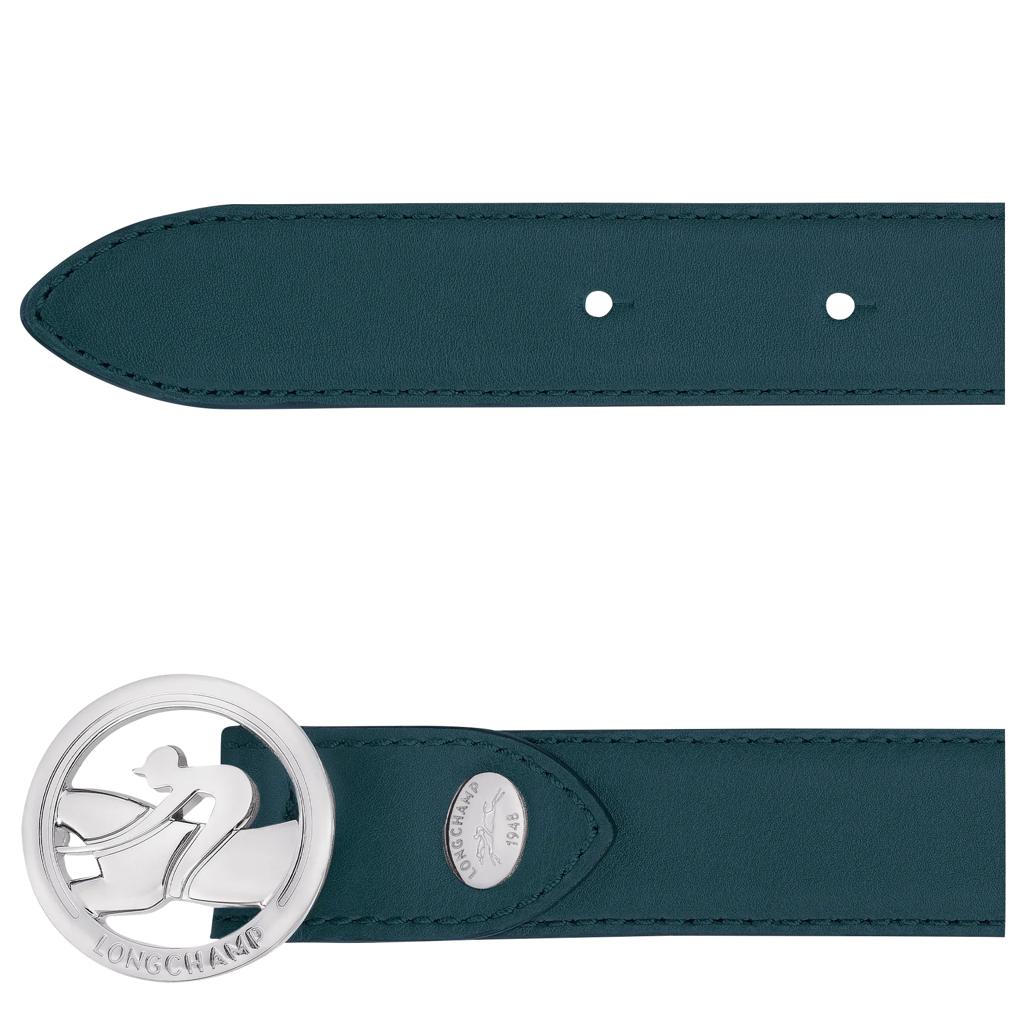 La Médaille Longchamp Ladies' belt Ink blue - Leather