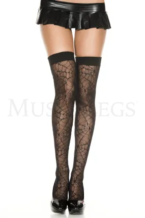 Lace Spiderweb Thigh High