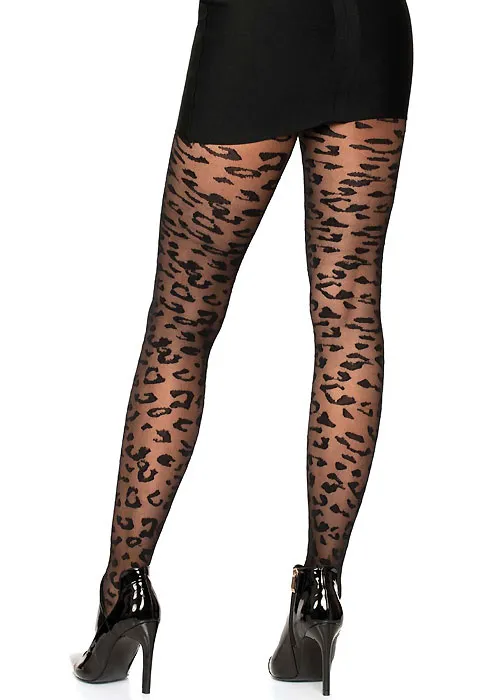 Leg Avenue Sheer Leopard Tights ()