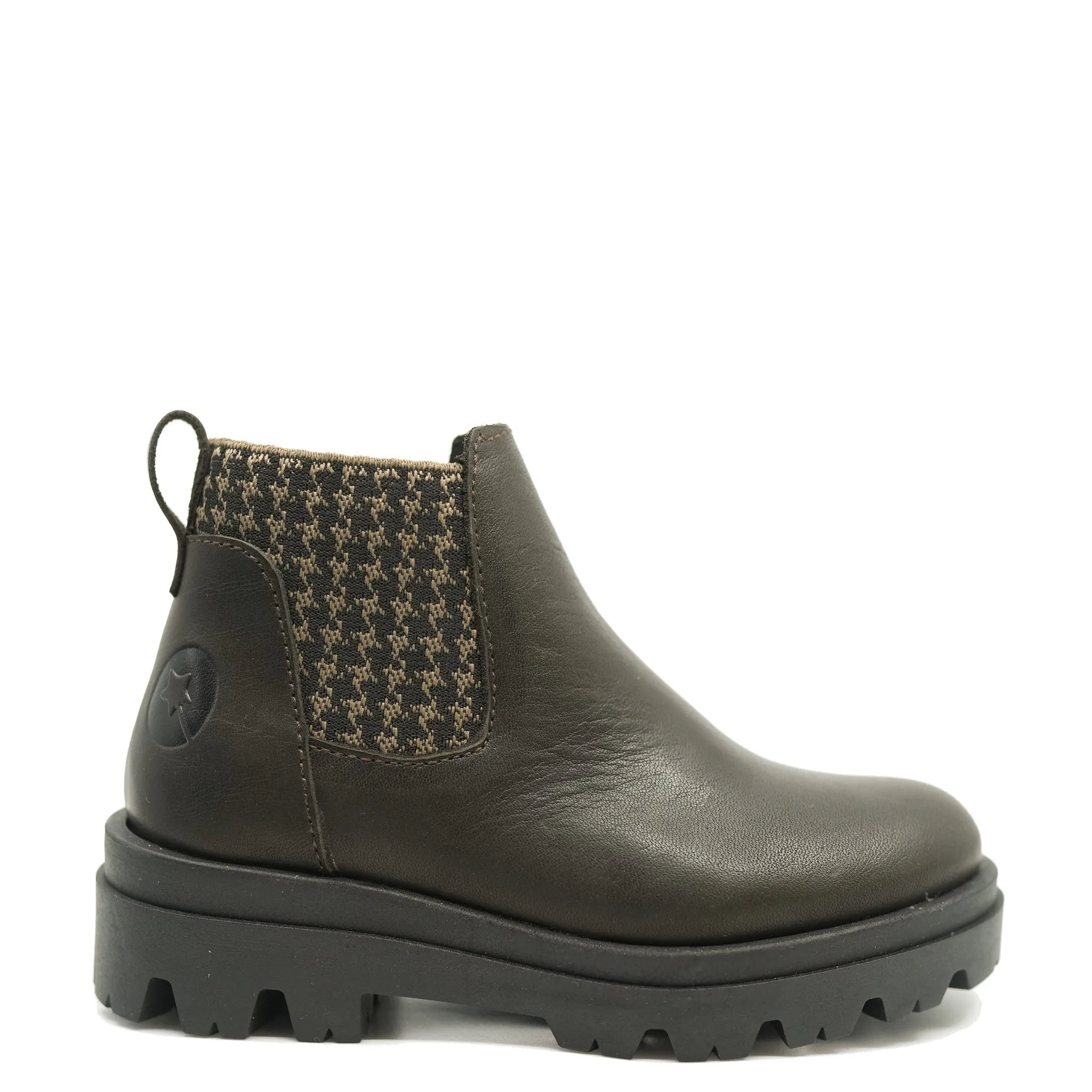 LMDI Mocha Houndstooth Combat Boot