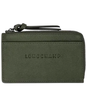 Longchamp 3D Card holder Khaki - Leather