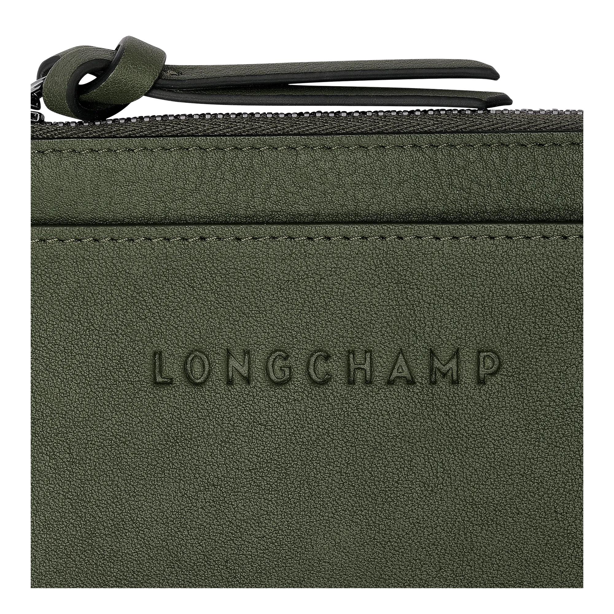 Longchamp 3D Card holder Khaki - Leather