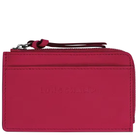 Longchamp 3D Card holder Magenta - Leather